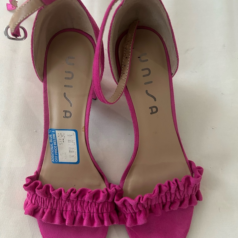 Unisa Pink Ruffle Heels
